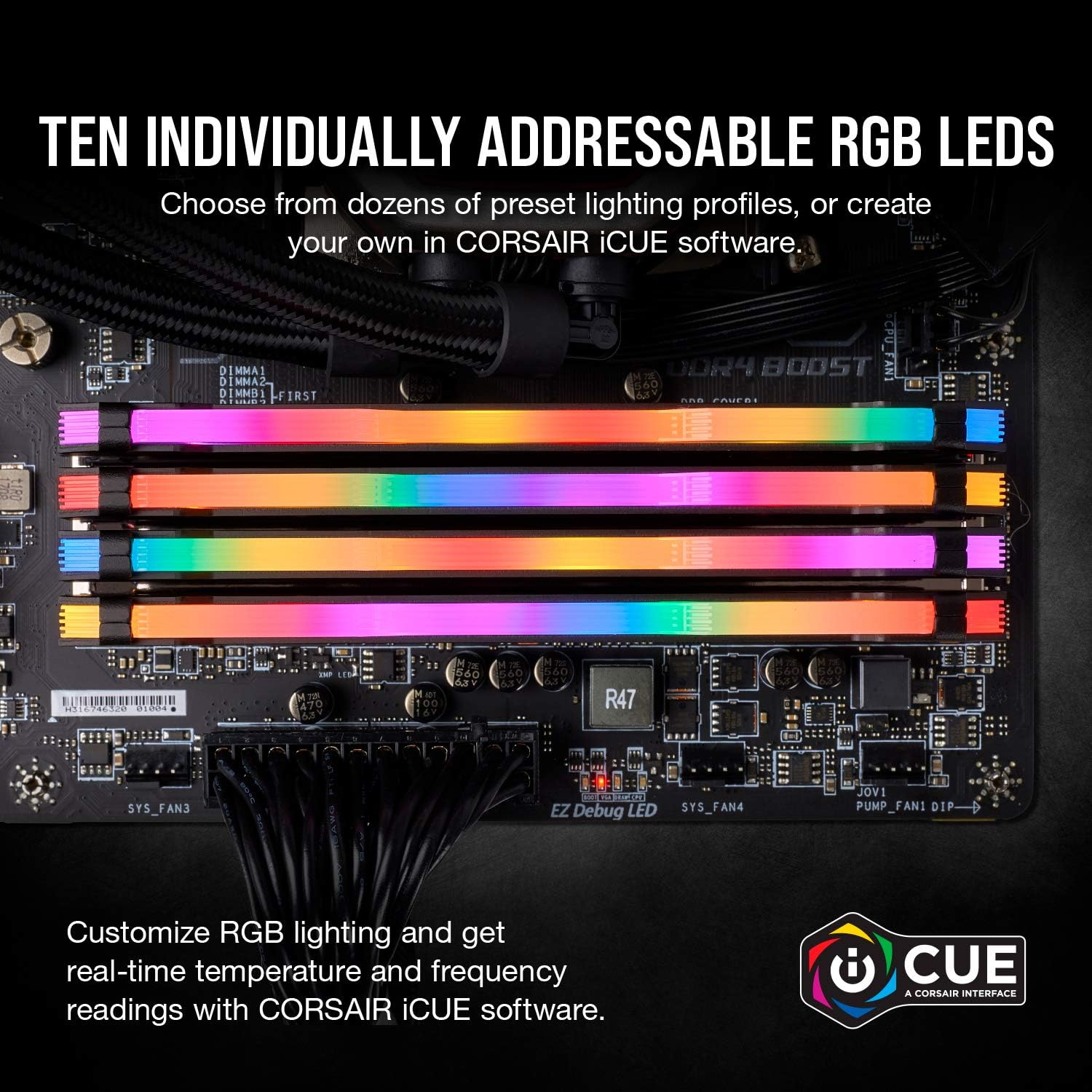 Corsair VENGEANCE RGB PRO DDR4 RAM 32GB (2x16GB) 3200MHz CL16 Intel XMP 2.0 iCUE Compatible Computer Memory - Black (CMW32GX4M2E3200C16) Black 2 x 16GB DRAM RGB Pro