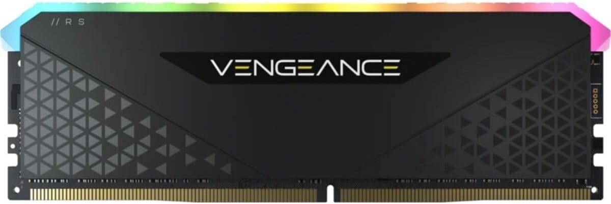 Corsair VENGEANCE RGB RS DDR4 RAM 16GB (1x16GB) 3200MHz CL16 Intel XMP 2.0 AMD Ryzen iCUE Compatible Computer Memory - Black (CMG16GX4M1E3200C16) 1 x 16GB