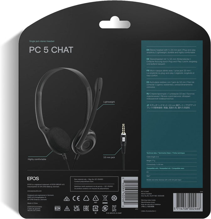 Sennheiser PC 5 CHAT Headset/Headphone with mic for PC Laptop PS4 Xbox Computer