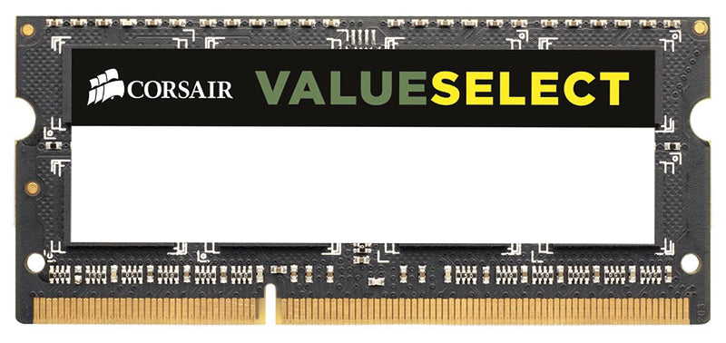 Corsair Value Select SODIMM 4GB (1x4GB) DDR3 1333MHz C9 Memory for Laptop/Notebooks - Black Green/ Black 4GB (1x4GB)