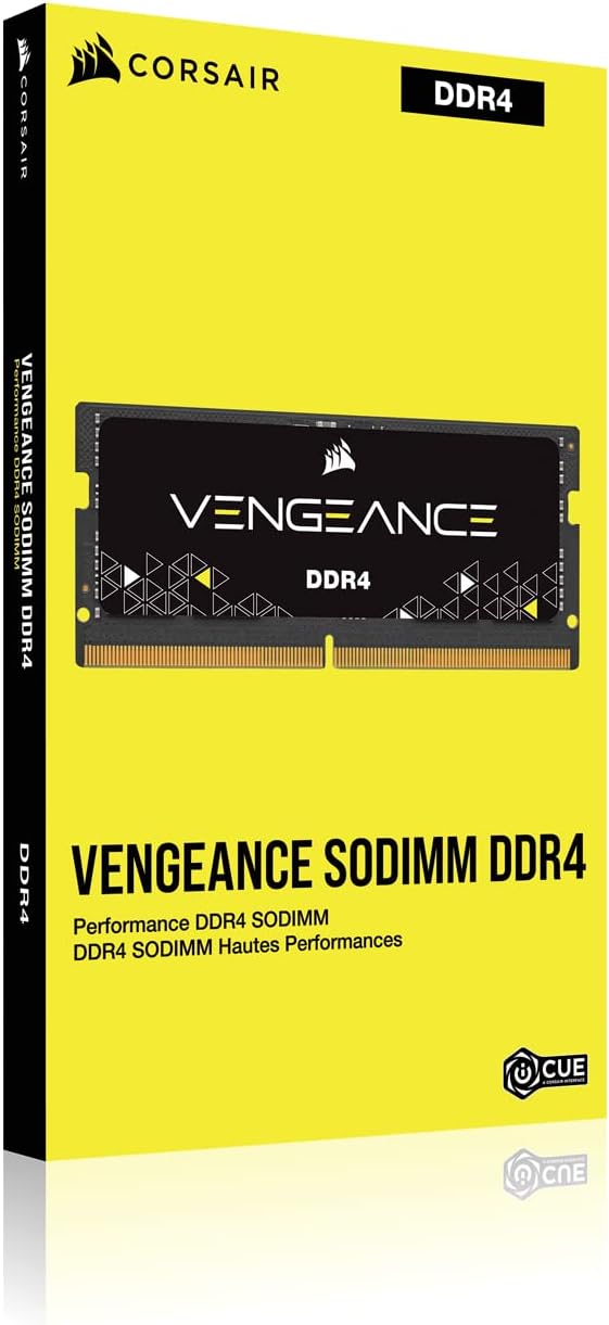 Corsair Vengeance SODIMM 8GB (1x8GB) DDR4 2666MHz CL18 Memory for Laptop/Notebooks (Intel 6th Generation Intel Core i5 and i7 Processor Support) Black