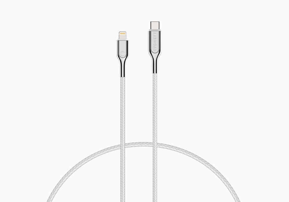 Cygnett Armoured - Cable Lightning a USB-C (1 m), Color Blanco