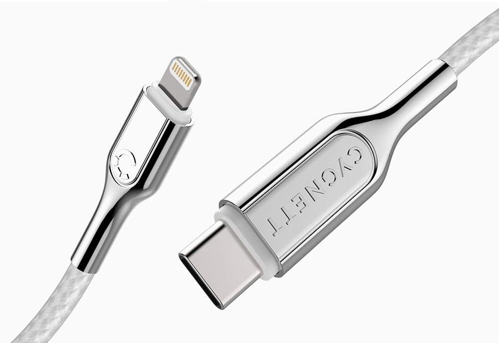 Cygnett Armoured - Cable Lightning a USB-C (1 m), Color Blanco