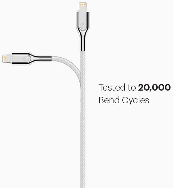 Cygnett Armoured - Cable Lightning a USB-C (1 m), Color Blanco