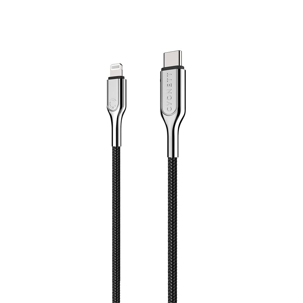 Cable USB-C TO Lightning Cygnett Armoured 30W 2m (black