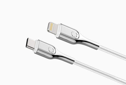 Cygnett Armoured - Cable Lightning a USB-C (2 m), Color Blanco