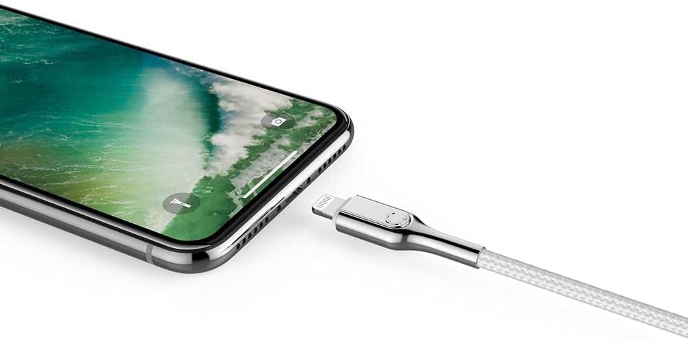 Cygnett Armoured - Cable Lightning a USB-C (2 m), Color Blanco