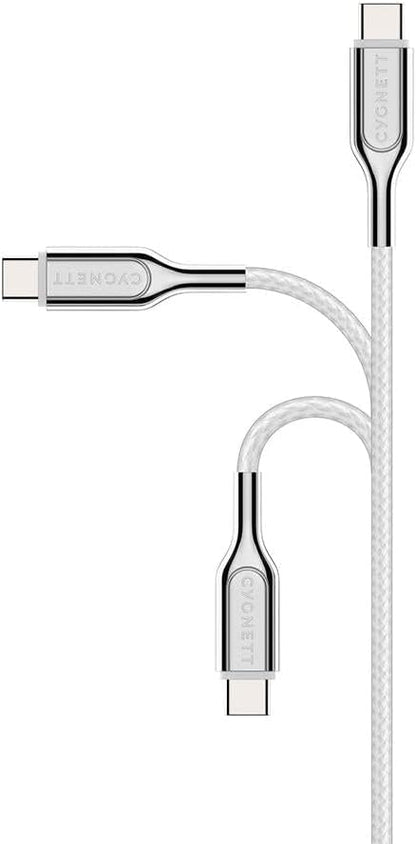 Cygnett Armoured - Cable Lightning a USB-C (2 m), Color Blanco