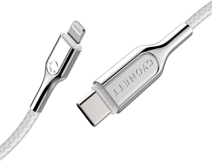 Cygnett Armoured - Cable Lightning a USB-C (2 m), Color Blanco