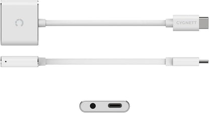 Cygnett Adapter audio USB-C to mini jack 3.5mm i USB-C Essential (white