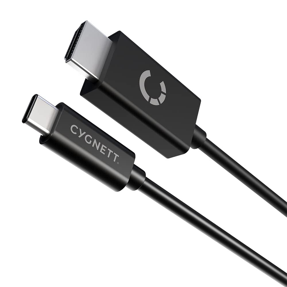 Cygnett Unite USB-C to HDMI Cable 4K/60hz 1.8m - Black - Connector, Fast Charging, Data Transfer