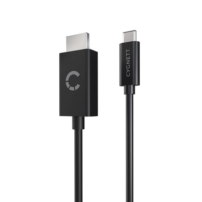 Cygnett Unite USB-C to HDMI Cable 4K/60hz 1.8m - Black - Connector, Fast Charging, Data Transfer