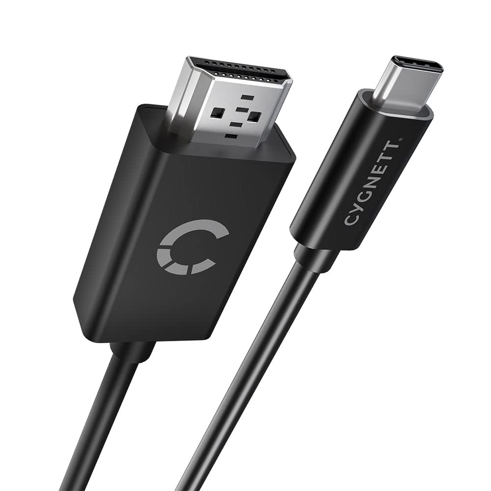 Cygnett Unite USB-C to HDMI Cable 4K/60hz 1.8m - Black - Connector, Fast Charging, Data Transfer