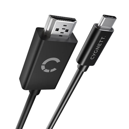 Cygnett Unite USB-C to HDMI Cable 4K/60hz 1.8m - Black - Connector, Fast Charging, Data Transfer