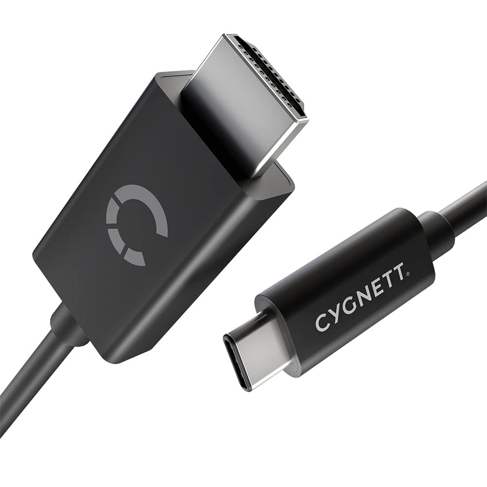 Cygnett Unite USB-C to HDMI Cable 4K/60hz 1.8m - Black - Connector, Fast Charging, Data Transfer
