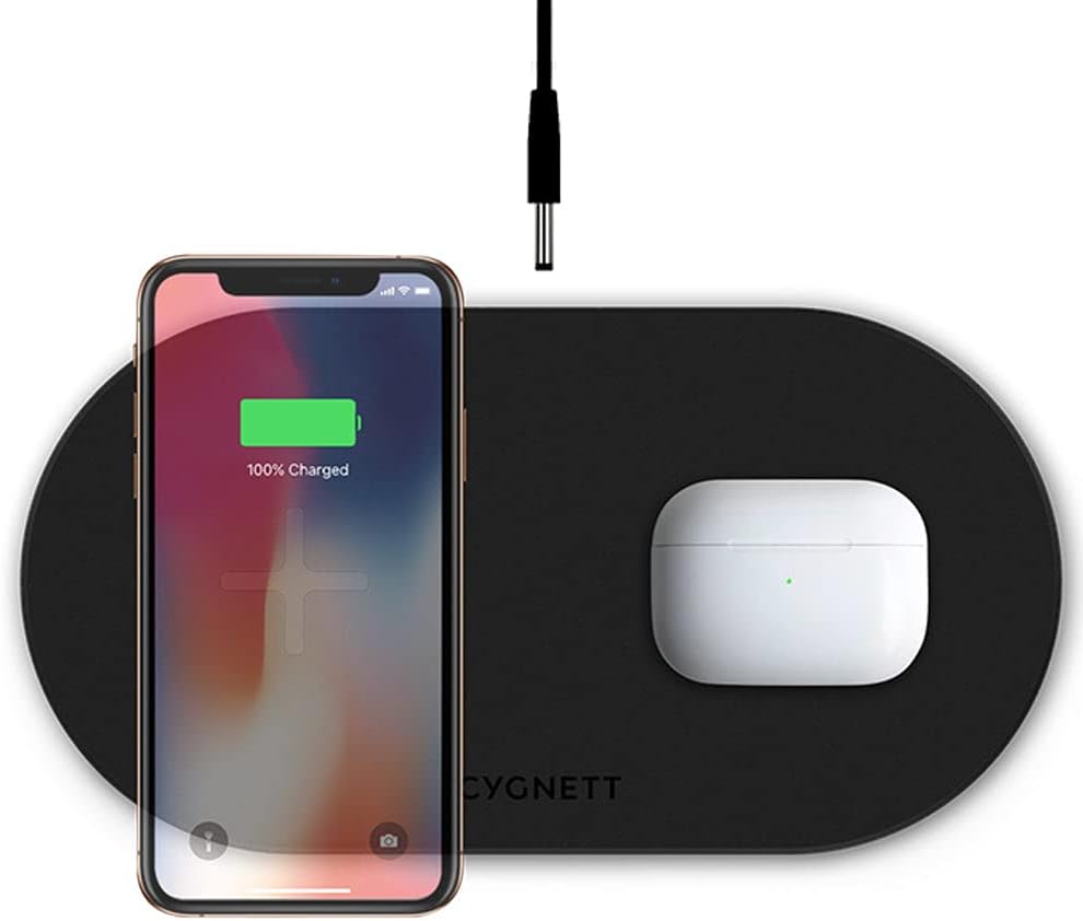 Cygnett Dual wireless charger 20W (black)