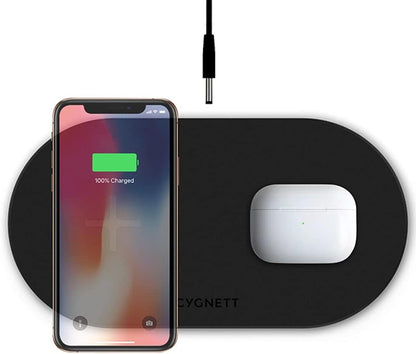 Cygnett Dual wireless charger 20W (black)
