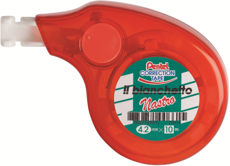 Pentel ZTN14BWI Corrector Líquido Tipo Bolígrafo, Color Rojo, Paquete de 12 Unidades