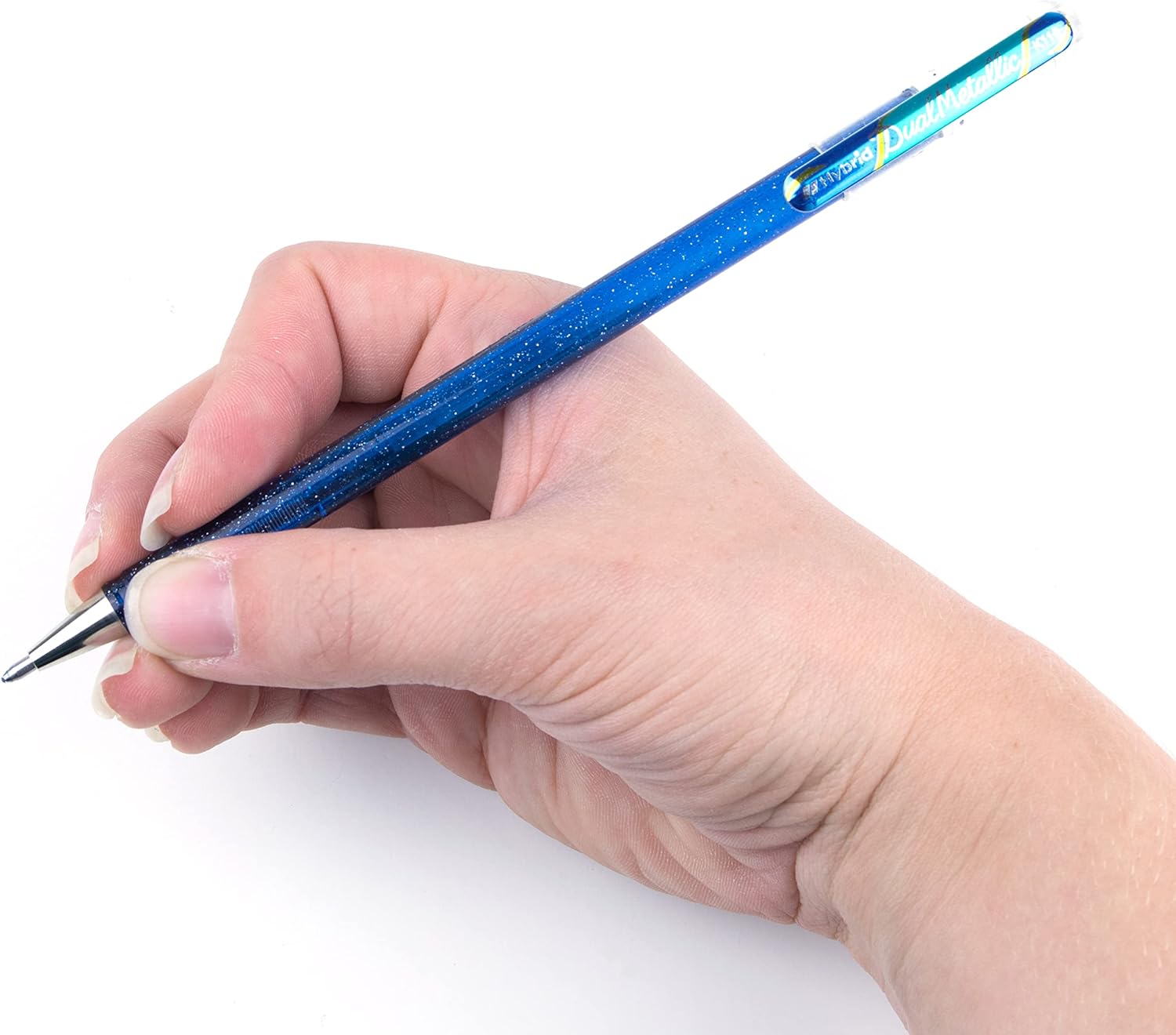 Hybrid Dual Metallic Gel Rollerball - Blue/Green (Pack of 12)