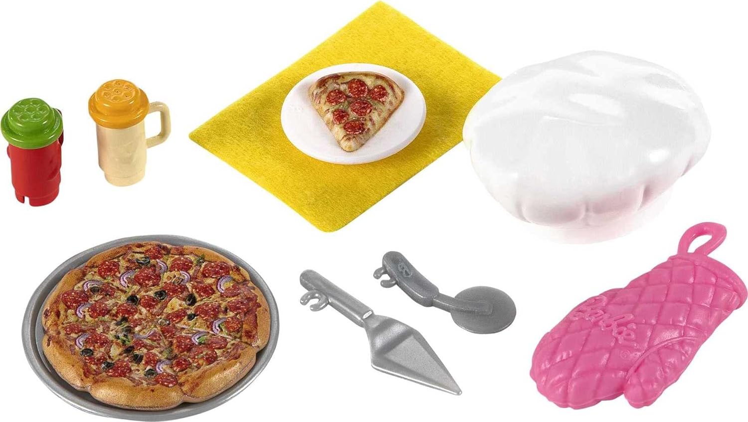 Barbie GTN63 Chelsea Can Be Pizza Chef Playset with Brunette Chelsea Doll (6-in/15.24-cm), Pizza Oven, 2 Spice Shakers, Pizza Pan & More, Great Gift for Ages 3 Years Old & Up