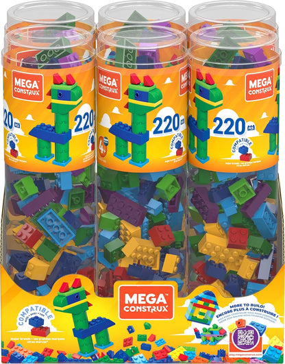 Mega Bloks Mega Construx Wonder Builders 220 pcs Building Tube