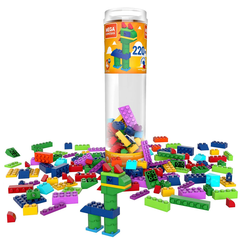 Mega Bloks Mega Construx Wonder Builders 220 pcs Building Tube