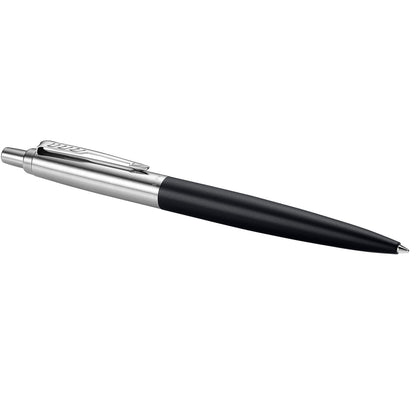 Parker - Bolígrafo Jotter XL, adorno cromado, punta mediana, tinta azul, en estuche de regalo, color negro mate Richmond, 1 Unidad (Paquete de 1)