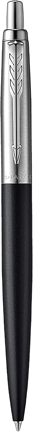Parker - Bolígrafo Jotter XL, adorno cromado, punta mediana, tinta azul, en estuche de regalo, color negro mate Richmond, 1 Unidad (Paquete de 1)