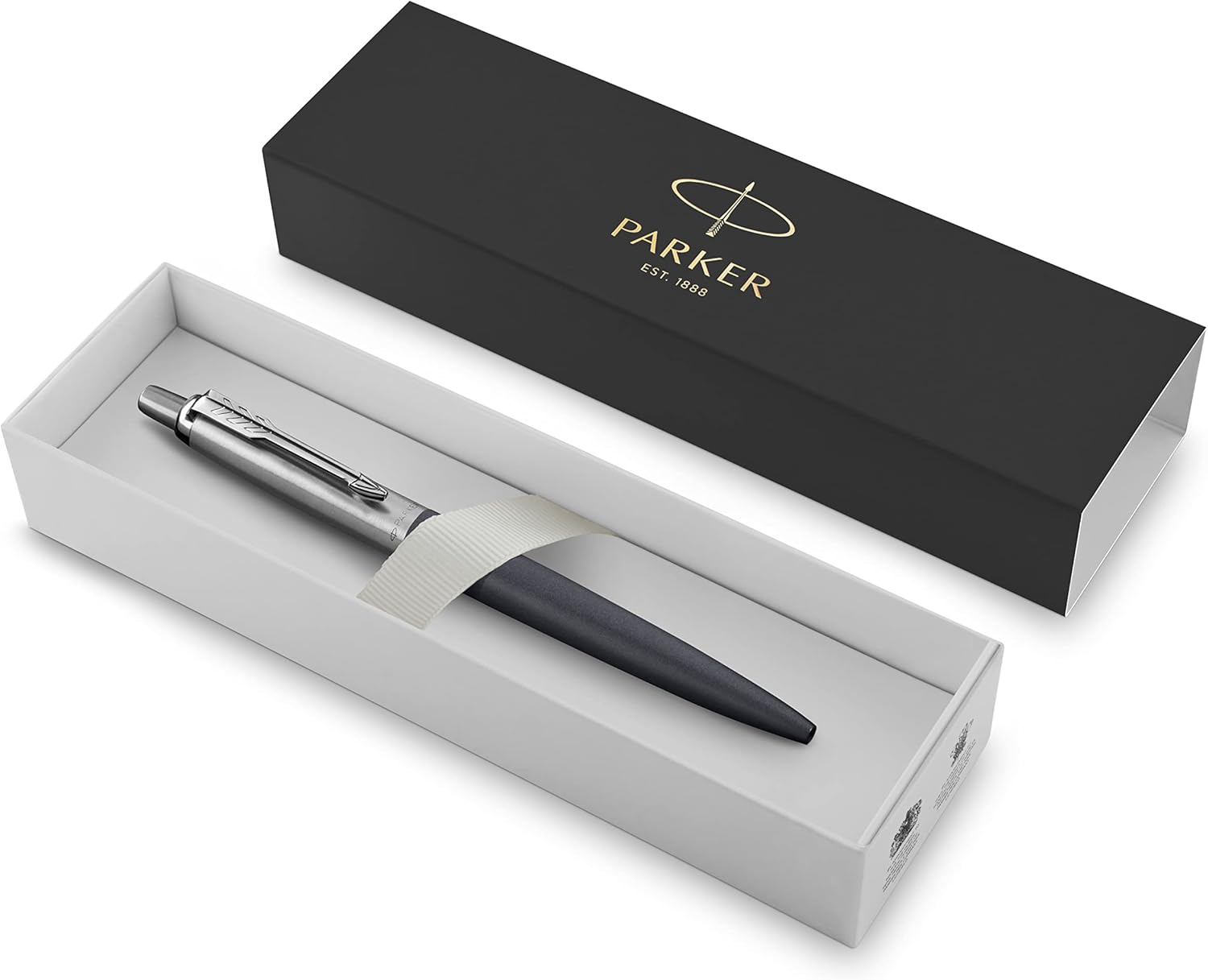 Waterman Expert Kugelschreiber | Goldfarbene Metallic-Lackierung mit Ruthenium-Zierteilen | Mittlere Spitze | Blaue Tinte | In Geschenkbox