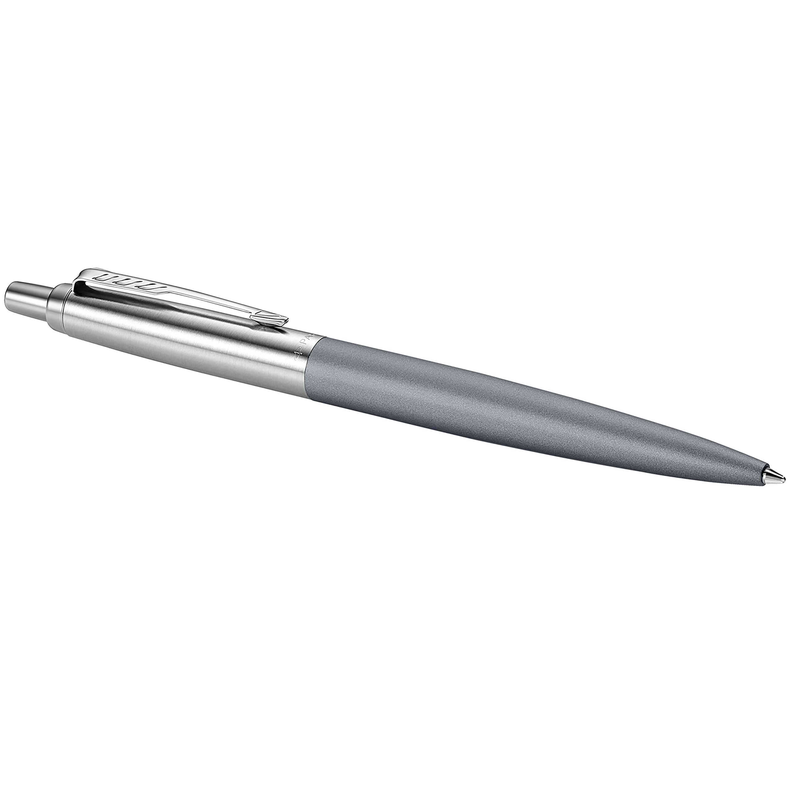 Parker - Bolígrafo Jotter XL, adorno cromado, punta mediana, tinta azul, en estuche de regalo, color gris mate Alexandra