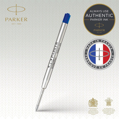 Parker Ballpoint Pen Refills | Medium Point | Blue QUINKflow Ink | 10 Count