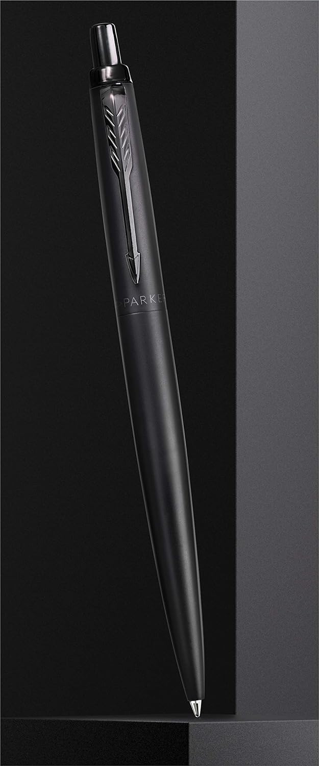 Parker Jotter XL Ballpoint Pen | Monochrome Stainless | Medium Point | Blue Ink | Gift Box