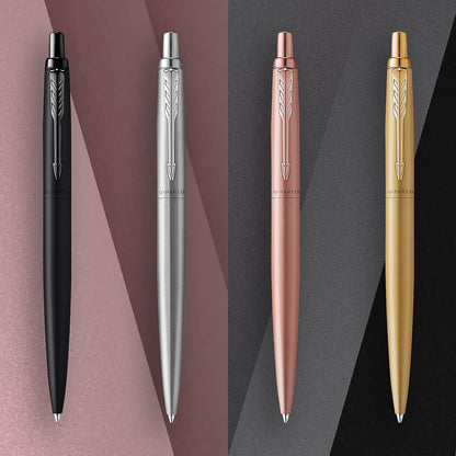 Parker Jotter XL Ballpoint Pen | Monochrome Stainless | Medium Point | Blue Ink | Gift Box