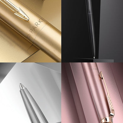Parker Jotter XL Ballpoint Pen | Monochrome Stainless | Medium Point | Blue Ink | Gift Box