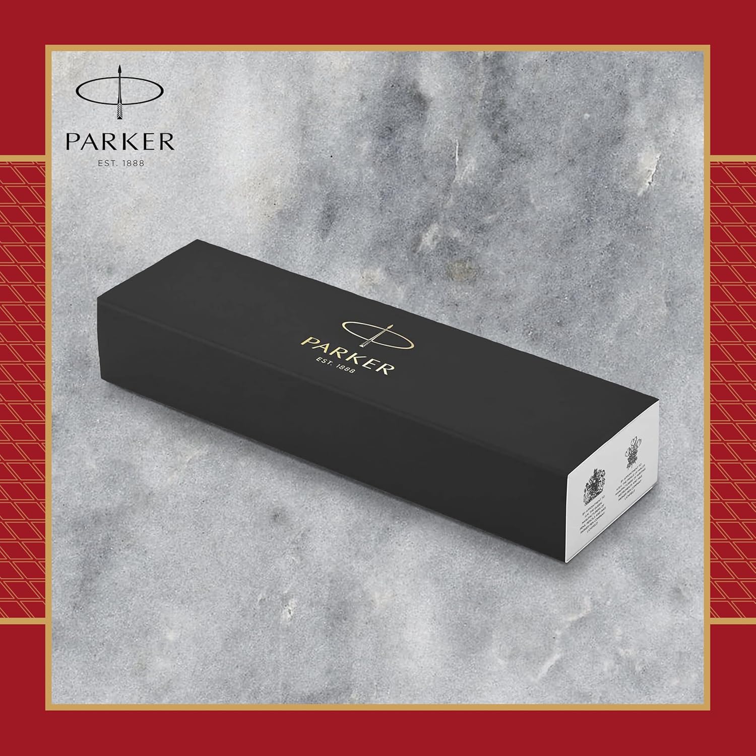 Parker IM Ballpoint Pen | Premium Red Lacquer with Gold Trim | Medium Point with Blue Ink Refill | Gift Box