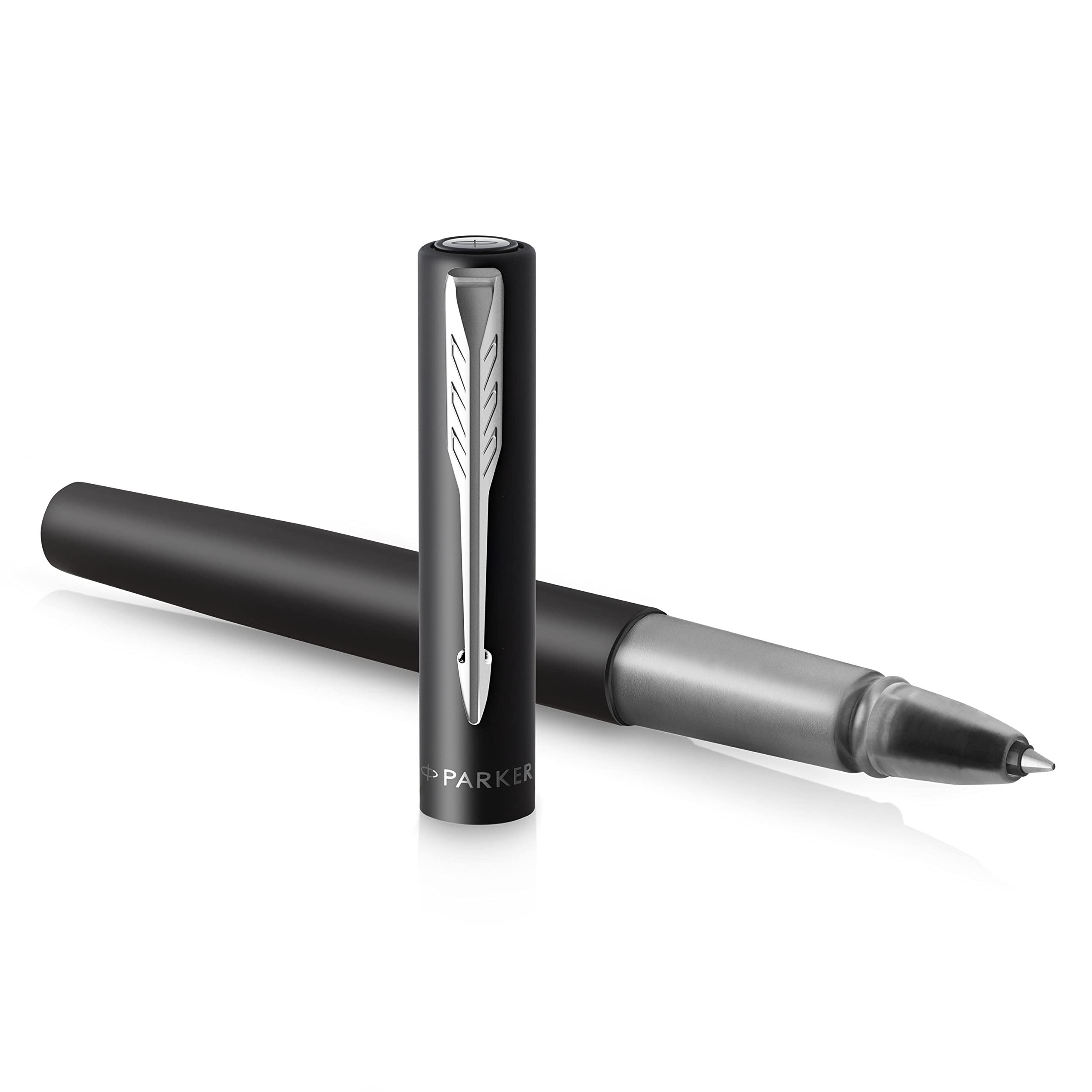 Parker Vector XL Rollerball Pen | Metallic Black Lacquer on Brass | Fine Point with Black Ink Refill |