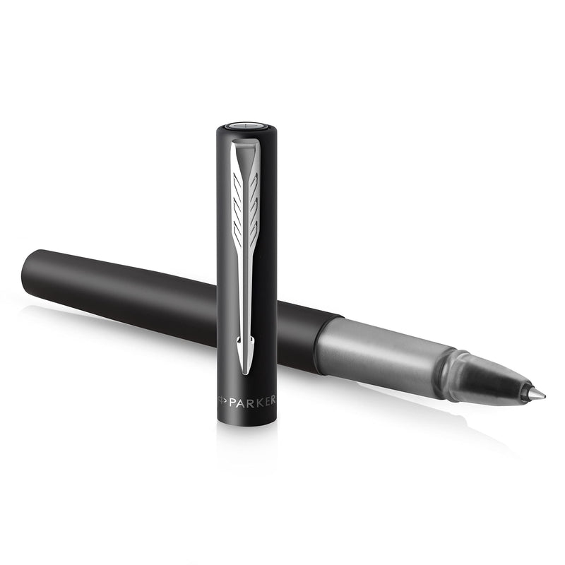 Parker Vector XL Rollerball Pen | Metallic Black Lacquer on Brass | Fine Point with Black Ink Refill |