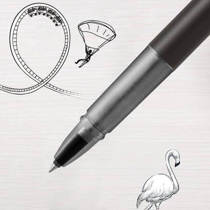 Parker Vector XL Rollerball Pen | Metallic Black Lacquer on Brass | Fine Point with Black Ink Refill |