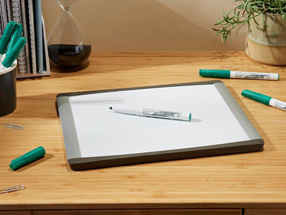 BIC Velleda 1741 Feutres pour Tableau Blanc Effaçables à Sec, Pointe Conique Moyenne - Vert, Boîte de 12