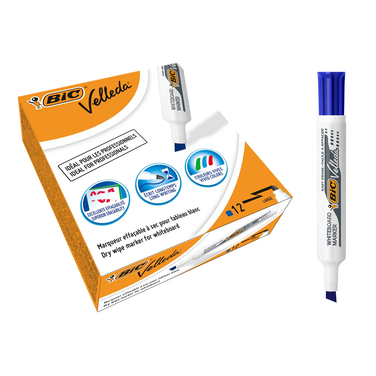 BIC VELLEDA Whiteboard Chisel 1791Marker 3.5 - 5.5mm Box of 12