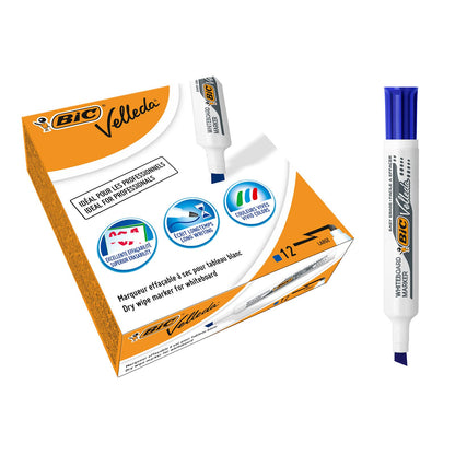 BIC VELLEDA Whiteboard Chisel 1791Marker 3.5 - 5.5mm Box of 12