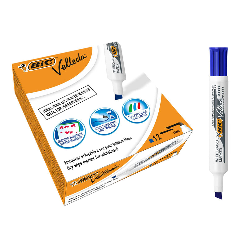 BIC VELLEDA Whiteboard Chisel 1791Marker 3.5 - 5.5mm Box of 12