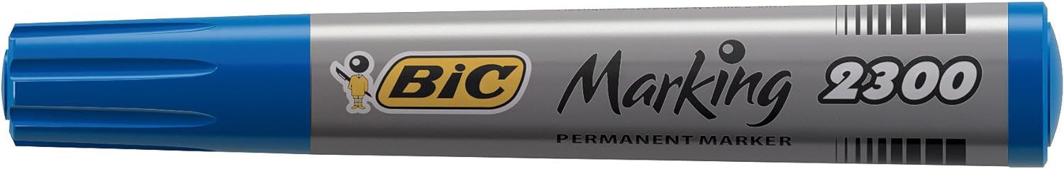 BIC Marking 2300 ECOlutions Permanent Markers - Blue, Box of 12