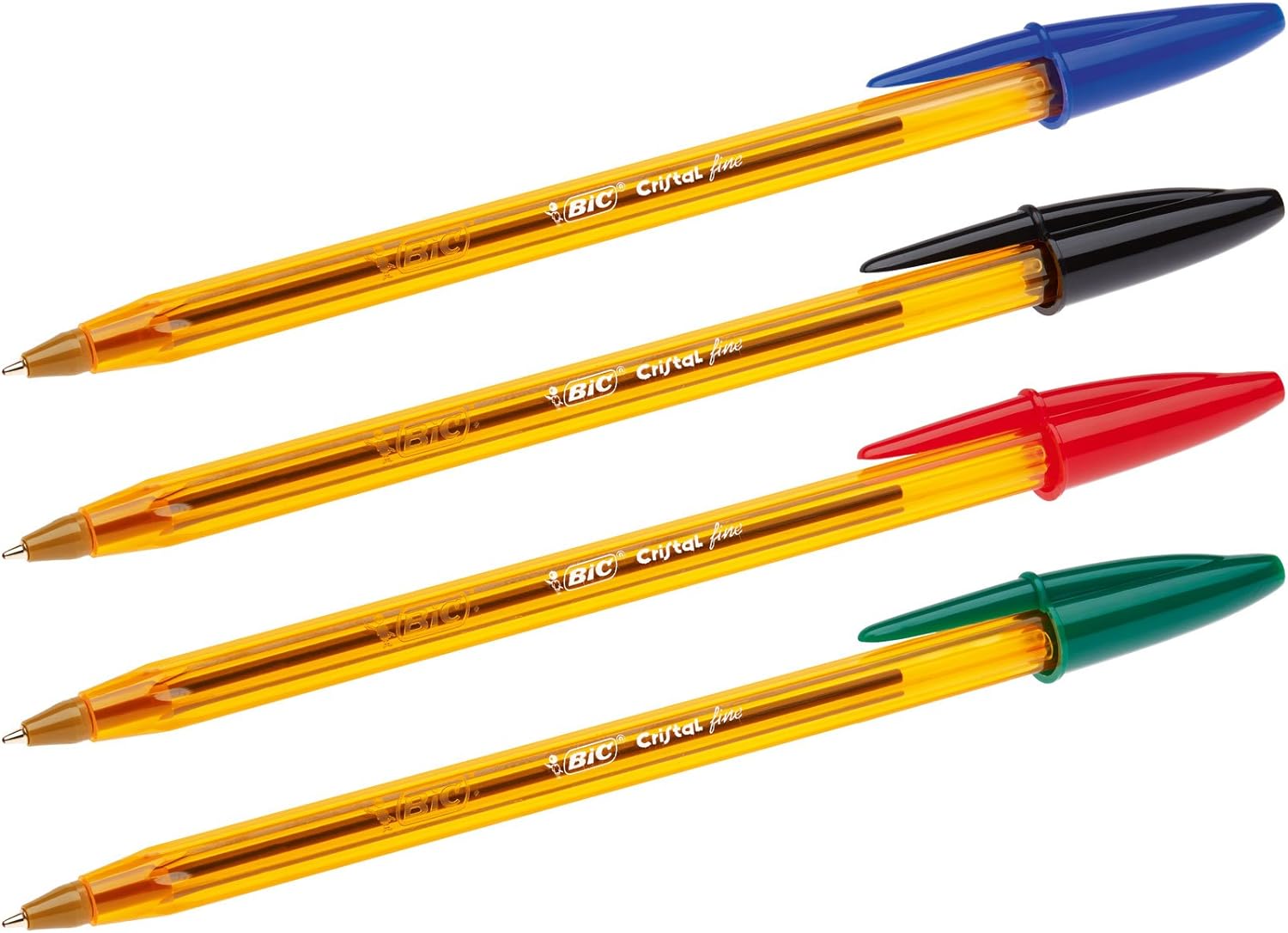 BIC Cristal Fine Ballpoint Pens - Red - Large Box of 50 Fine Point (0.8 mm) Long-Lasting Pens for Office