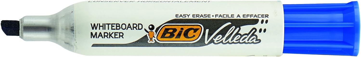 BIC Velleda 1781 Whiteboard Marker Chisel Tip - Assorted Colours, Pack of 4