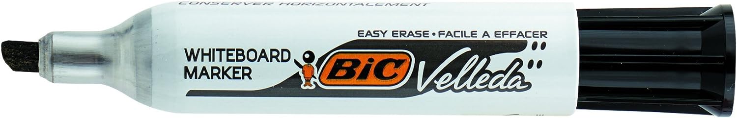 BIC Velleda 1781 Whiteboard Marker Chisel Tip - Assorted Colours, Pack of 4