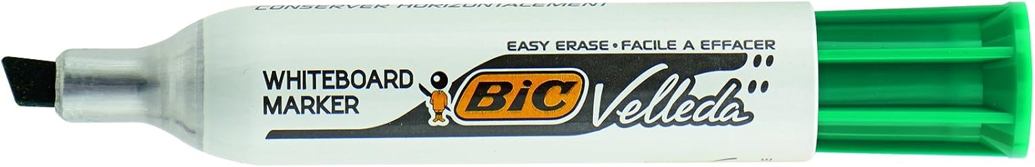 BIC Velleda 1781 Whiteboard Marker Chisel Tip - Assorted Colours, Pack of 4