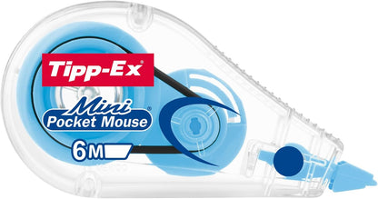 Tipp-Ex 926397 Fashion Mini Pocket Mouse Correction Tape Roller 5 mm x 5 m; Display Box, 4 Designs, Pack of 10