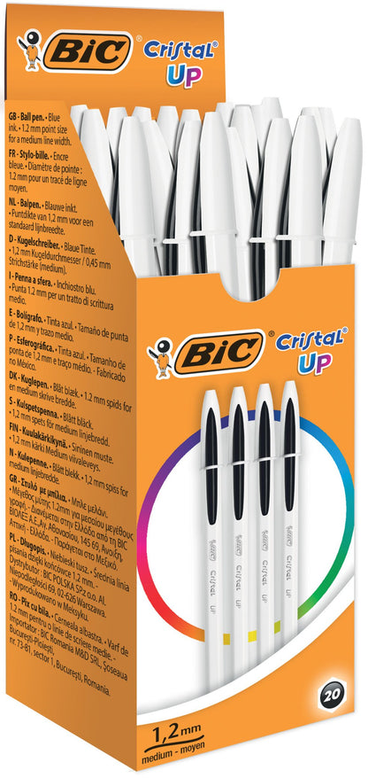 Bic Cristal Up Ballpoint Pen, Black, 20 Count (Pack of 1