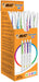 BIC Cristal Up Ballpoint Pens - Assorted Colours, Box of 20 Count (Pack of 1